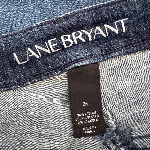 Denim Skirt size 20 UPCYCLED Distressed OOAK Lane Bryant Stretch Streetwear - Picture 4 of 7